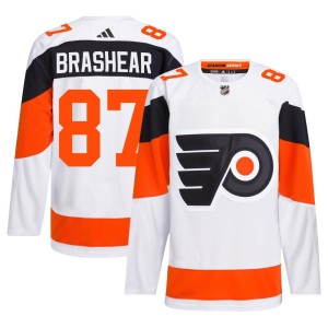 Men's Philadelphia Flyers Donald Brashear Adidas Authentic 2024 Stadium Series Primegreen Jersey - White