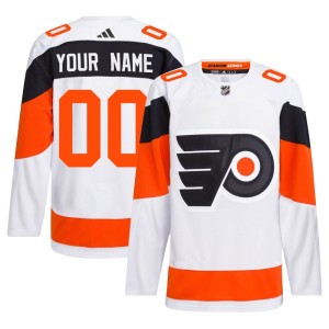 Men's Philadelphia Flyers Custom Adidas Authentic 2024 Stadium Series Primegreen Jersey - White