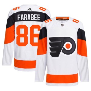Men's Philadelphia Flyers Joel Farabee Adidas Authentic 2024 Stadium Series Primegreen Jersey - White