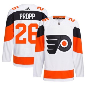 Men's Philadelphia Flyers Brian Propp Adidas Authentic 2024 Stadium Series Primegreen Jersey - White