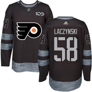 Youth Philadelphia Flyers Tanner Laczynski Authentic 1917-2017 100th Anniversary Jersey - Black