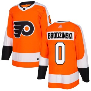 Men's Philadelphia Flyers Bryce Brodzinski Adidas Authentic Home Jersey - Orange