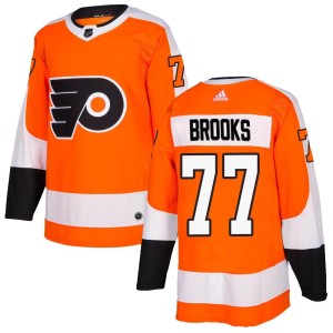 Men's Philadelphia Flyers Adam Brooks Adidas Authentic Home Jersey - Orange