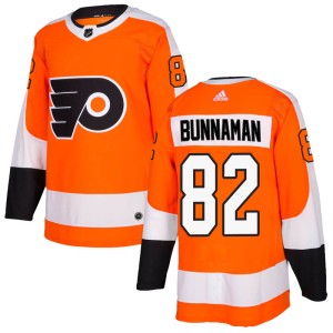 Men's Philadelphia Flyers Connor Bunnaman Adidas Authentic Home Jersey - Orange