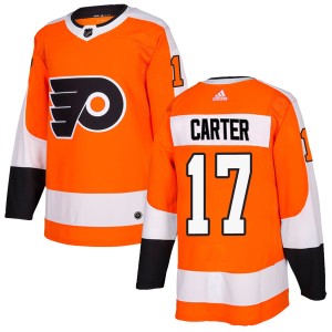 Men's Philadelphia Flyers Jeff Carter Adidas Authentic Home Jersey - Orange