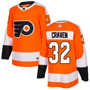 Men's Philadelphia Flyers Murray Craven Adidas Authentic Home Jersey - Orange