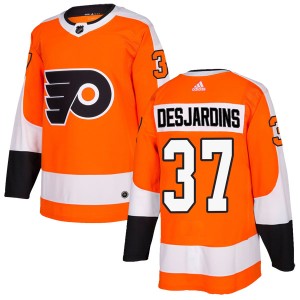 Men's Philadelphia Flyers Eric Desjardins Adidas Authentic Home Jersey - Orange