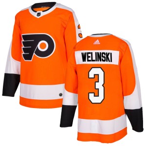 Men's Philadelphia Flyers Andy Welinski Adidas Authentic ized Home Jersey - Orange