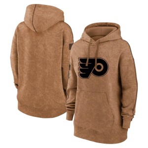 Women's Philadelphia Flyers 2023 Salute to Service Pullover Hoodie - Brown