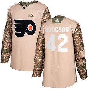 Youth Philadelphia Flyers Hayden Hodgson Adidas Authentic Veterans Day Practice Jersey - Camo