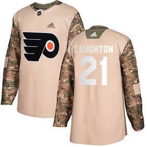 Youth Philadelphia Flyers Scott Laughton Adidas Authentic Veterans Day Practice Jersey - Camo