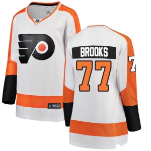 Women's Philadelphia Flyers Adam Brooks Fanatics Branded Breakaway Away Jersey - White