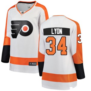 Women's Philadelphia Flyers Alex Lyon Fanatics Branded Breakaway Away Jersey - White