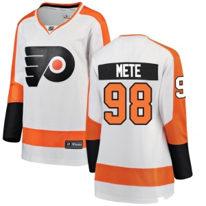 Women's Philadelphia Flyers Victor Mete Fanatics Branded Breakaway Away Jersey - White