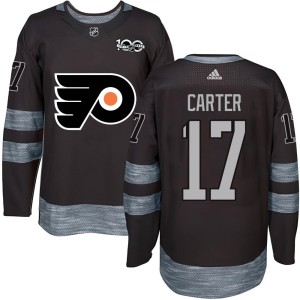 Men's Philadelphia Flyers Jeff Carter Authentic 1917-2017 100th Anniversary Jersey - Black