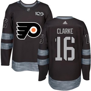 Men's Philadelphia Flyers Bobby Clarke Authentic 1917-2017 100th Anniversary Jersey - Black