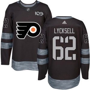 Men's Philadelphia Flyers Olle Lycksell Authentic 1917-2017 100th Anniversary Jersey - Black