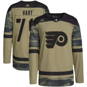 Men's Philadelphia Flyers Carter Hart Adidas Authentic Military Appreciation Practice Jersey - Camo