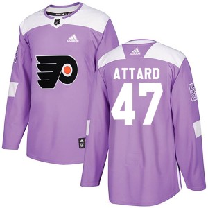 Men's Philadelphia Flyers Ronnie Attard Adidas Authentic Fights Cancer Practice Jersey - Purple