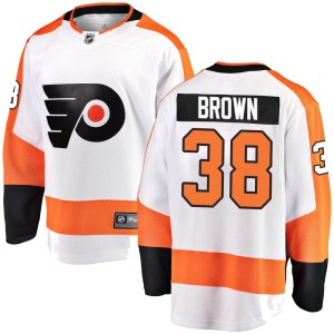 Youth Philadelphia Flyers Patrick Brown Fanatics Branded Breakaway Away Jersey - White