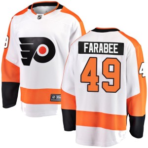 Youth Philadelphia Flyers Joel Farabee Fanatics Branded Breakaway Away Jersey - White