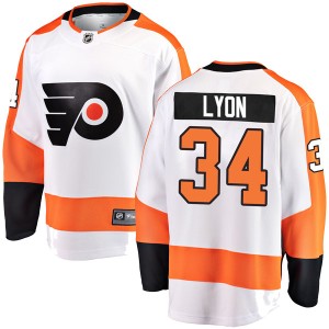 Youth Philadelphia Flyers Alex Lyon Fanatics Branded Breakaway Away Jersey - White