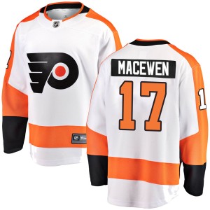 Youth Philadelphia Flyers Zack MacEwen Fanatics Branded Breakaway Away Jersey - White