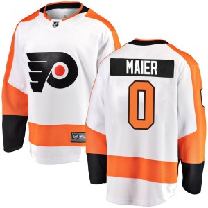 Youth Philadelphia Flyers Nolan Maier Fanatics Branded Breakaway Away Jersey - White