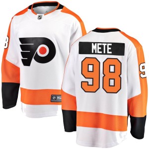Youth Philadelphia Flyers Victor Mete Fanatics Branded Breakaway Away Jersey - White