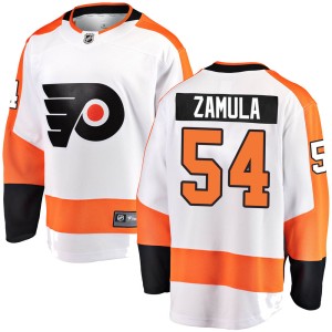 Youth Philadelphia Flyers Egor Zamula Fanatics Branded Breakaway Away Jersey - White