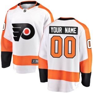 Men's Philadelphia Flyers Custom Fanatics Branded ized Breakaway Away Jersey - White