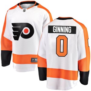 Men's Philadelphia Flyers Adam Ginning Fanatics Branded Breakaway Away Jersey - White
