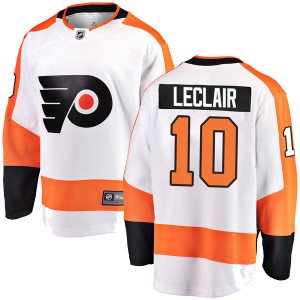 Men's Philadelphia Flyers John Leclair Fanatics Branded Breakaway Away Jersey - White