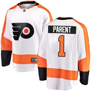 Men's Philadelphia Flyers Bernie Parent Fanatics Branded Breakaway Away Jersey - White