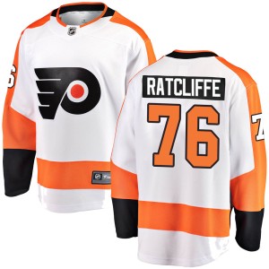Men's Philadelphia Flyers Isaac Ratcliffe Fanatics Branded Breakaway Away Jersey - White