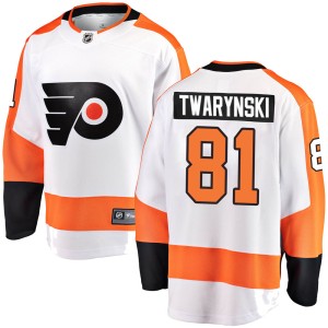 Men's Philadelphia Flyers Carsen Twarynski Fanatics Branded Breakaway Away Jersey - White