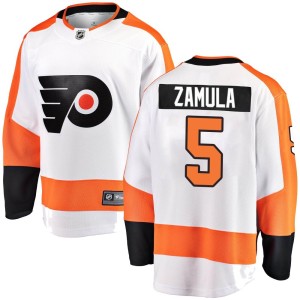 Men's Philadelphia Flyers Egor Zamula Fanatics Branded Breakaway Away Jersey - White