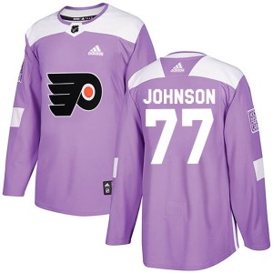 Youth Philadelphia Flyers Erik Johnson Adidas Authentic Fights Cancer Practice Jersey - Purple