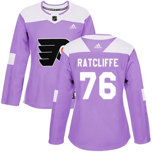 Women's Philadelphia Flyers Isaac Ratcliffe Adidas Authentic Fights Cancer Practice Jersey - Purple
