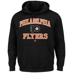Men's Philadelphia Flyers Majestic Heart & Soul Hoodie - - Black