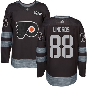 Men's Philadelphia Flyers Eric Lindros Adidas Authentic 1917-2017 100th Anniversary Jersey - Black