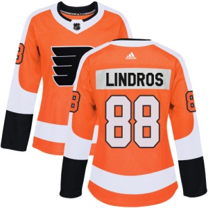 Women's Philadelphia Flyers Eric Lindros Adidas Authentic Home Jersey - Orange