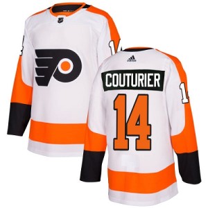 Youth Philadelphia Flyers Sean Couturier Adidas Authentic Away Jersey - White