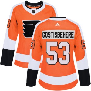 Women's Philadelphia Flyers Shayne Gostisbehere Adidas Authentic Home Jersey - Orange