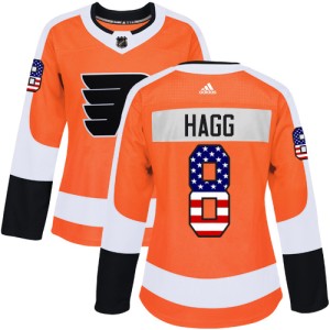 Women's Philadelphia Flyers Robert Hagg Adidas Authentic USA Flag Fashion Jersey - Orange