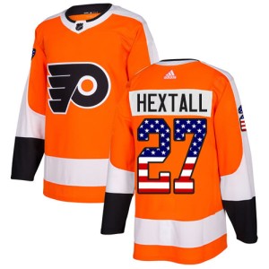 Youth Philadelphia Flyers Ron Hextall Adidas Authentic USA Flag Fashion Jersey - Orange