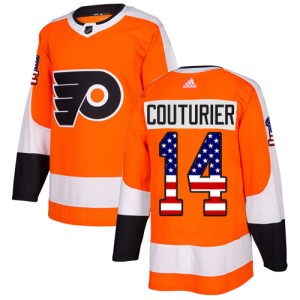Youth Philadelphia Flyers Sean Couturier Adidas Authentic USA Flag Fashion Jersey - Orange